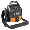 NEO TOOLS 84-315 borsa portautensili con manico, portata 15 kg, 10 tasche esterne, fondo impermeabile, nero/arancione