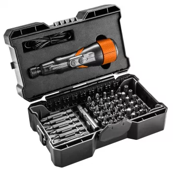 NEO TOOLS 04-200 avvitatore a batteria USB-C 3,6 V con 10 inserti e valigetta in plastica
