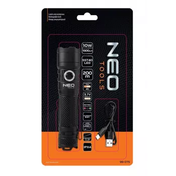 NEO TOOLS torcia ricaricabile LED USB C 1500 lm SST40