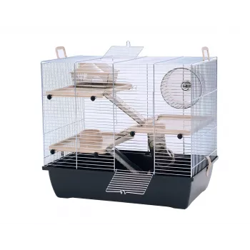 INZ INTER-ZOO Pinky 3 gabbia per roditori in zinco nero 500x330x455 mm