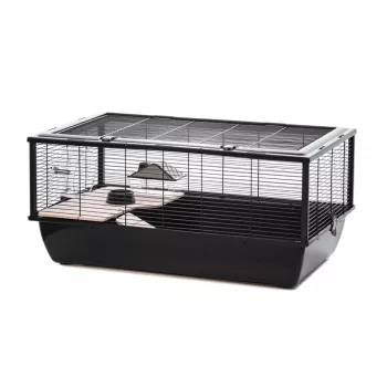 INZ INTER-ZOO Bob + Wood gabbia per piccoli animali nero 780x480x360 mm