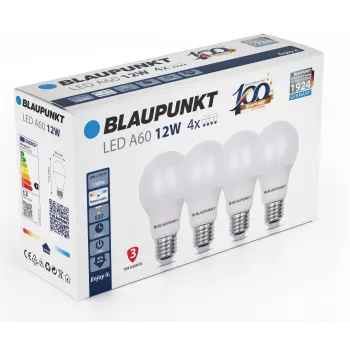 Blaupunkt lampadina LED E27 A60 1260 lm 12W 4000K, 4 pz. (BLAUPUNKT-E27-12W-NW-4)