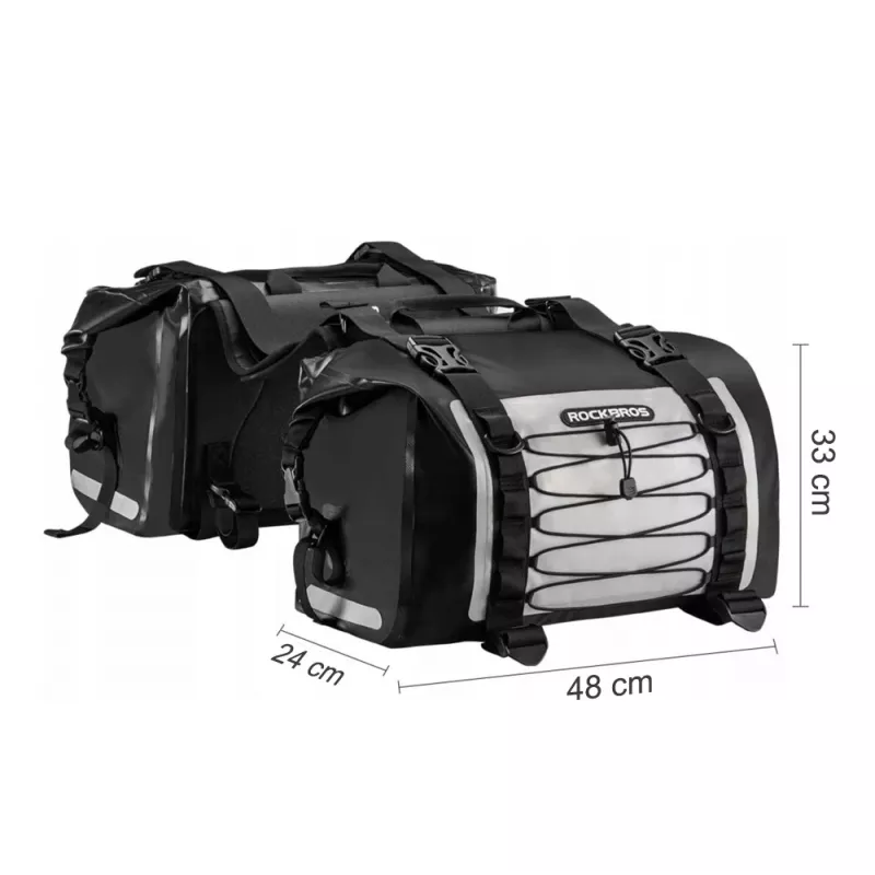 Borsa posteriore impermeabile per moto ROCKBROS AS-010BGR 10L grigia