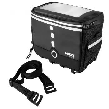 NEO TOOLS Borsa da bici 1,5L nera borsa da telaio idrorepellente con logo riflettente