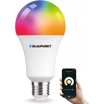 Blaupunkt E27 9W lampadina LED smart A60 – Tunable White & RGB, Wi-Fi, Alexa/Google Assistant