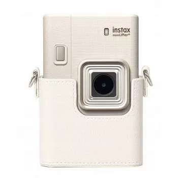 LOVEINSTANT custodia protettiva in pelle PU grigia per Fujifilm Instax Mini LiPlay+ fotocamera ibrida istantanea con tracolla