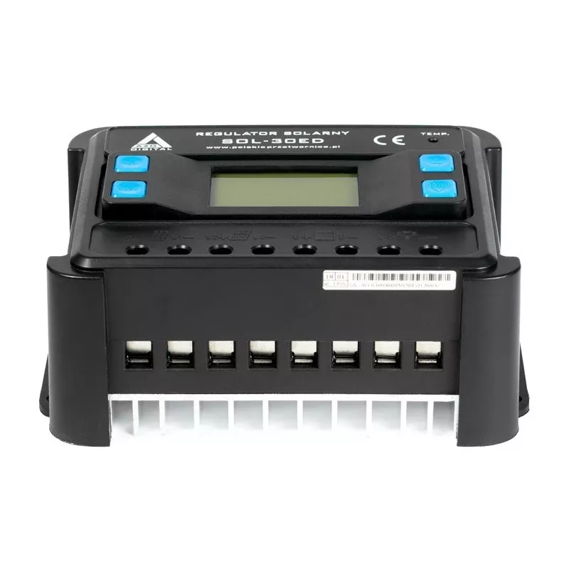 AZO Digital PWM SOL-30ED regolatore di carica solare 12/24V 30A con display LCD