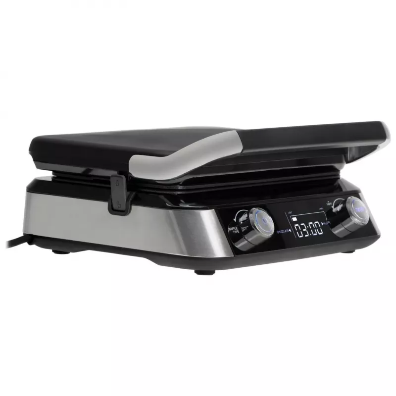Adler AD 3084 piastra per waffle, 2400 W, nero/argento