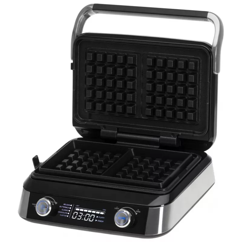 Adler AD 3084 piastra per waffle, 2400 W, nero/argento