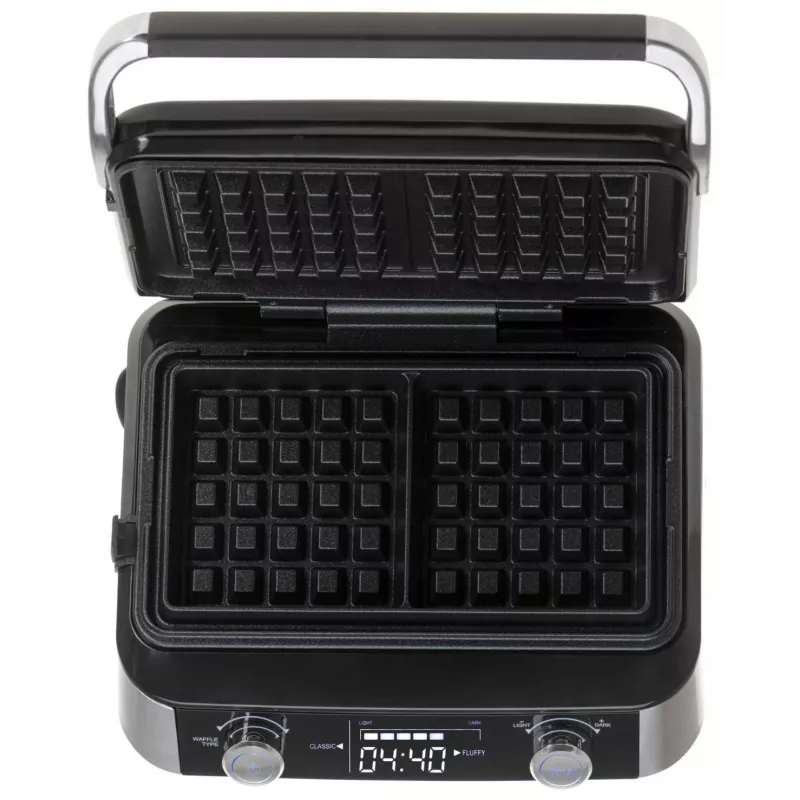 Adler AD 3084 piastra per waffle, 2400 W, nero/argento