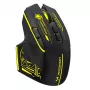 WOZINSKY WMGB-1181 mouse da gaming wireless, 3200 DPI, retroilluminazione RGB, ricaricabile, nero-giallo