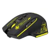 WOZINSKY WMGB-1181 mouse da gaming wireless, 3200 DPI, retroilluminazione RGB, ricaricabile, nero-giallo