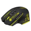 WOZINSKY WMGB-1181 mouse da gaming wireless, 3200 DPI, retroilluminazione RGB, ricaricabile, nero-giallo