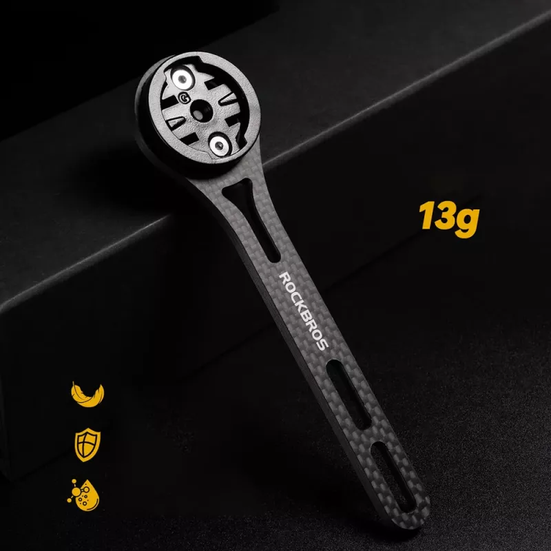 ROCKBROS FK-307W supporto per ciclocomputer in fibra di carbonio, nero