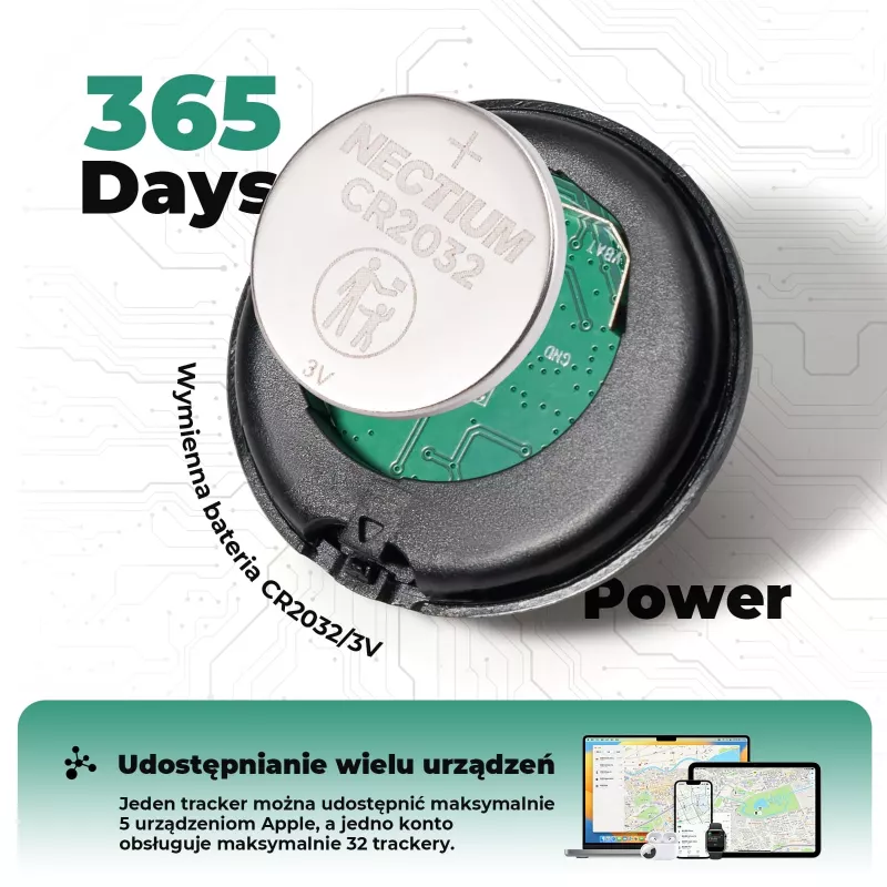 ROCKBROS RT1W tracker Bluetooth per Apple Find My - nero