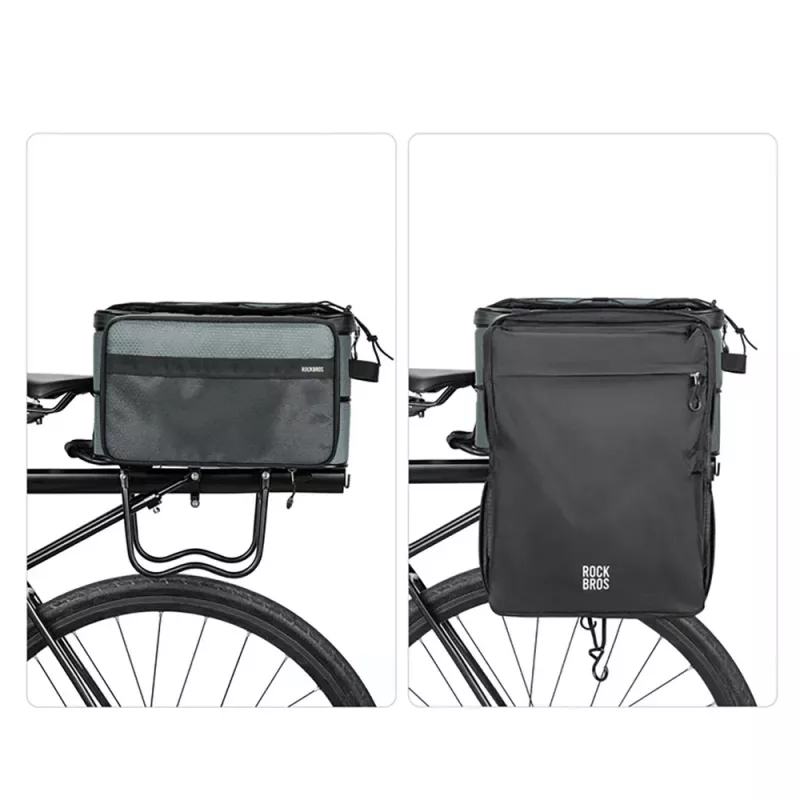 Rockbros A30 ROAD TO SKY Borsa pieghevole per portapacchi 15-30L Grigio