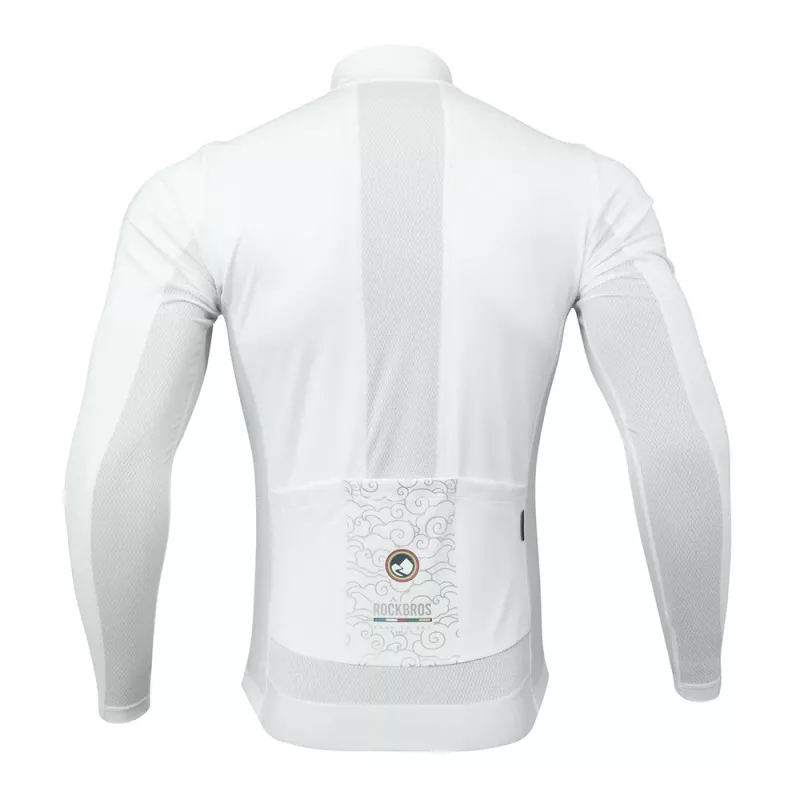 Giacca termica antivento per bici ROCKBROS ROAD TO SKY TLWT001 S bianca