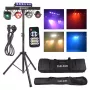 LIGHT4ME BEAM LASER STROBE LED PAR DERBY UV I - luce da palco multi-effetto 4-in-1 con laser rosso/verde, UV e controllo DMX