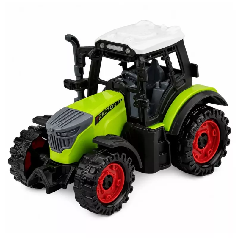 LEAN TOYS Trattore con rimorchio cisterna, a frizione, macchina agricola, 34 cm