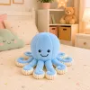 LEAN TOYS Polpo di peluche con tentacoli elastici blu 30 cm