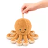 LEAN TOYS Polpo di peluche con tentacoli elastici beige 30 cm