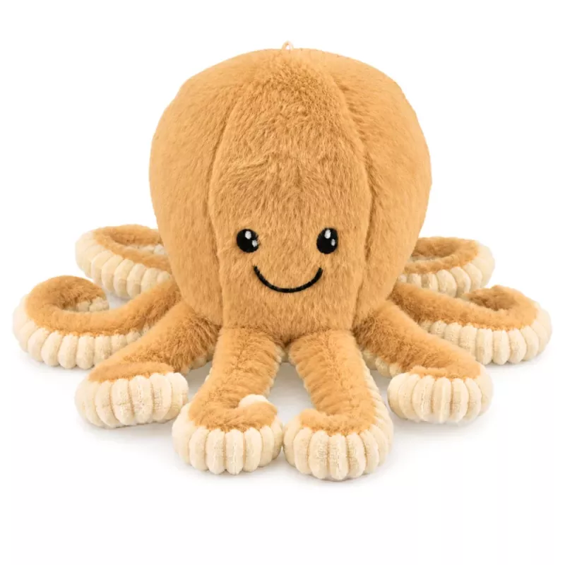 LEAN TOYS Polpo di peluche con tentacoli elastici beige 30 cm