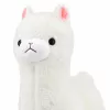 LEAN TOYS Alpaca lama di peluche pelo morbido bianco 38 cm