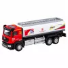 LEAN TOYS Autocisterna in metallo a frizione luci suoni rosso e bianco 1:40
