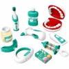 LEAN TOYS Piccolo set da dentista con spazzolino vibrante, blu, 15 pezzi