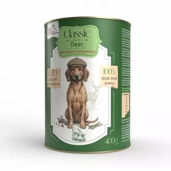Syta Micha Cibo umido per cani con cervo e mirtillo rosso, senza cereali, 400 g scatoletta