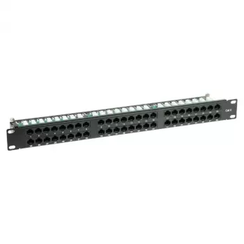 DELTA ENERGY SYSTEMS PP-48/RJ/6C Patch panel 48 porte Cat6 UTP, montaggio rack 19 pollici 1U, nero