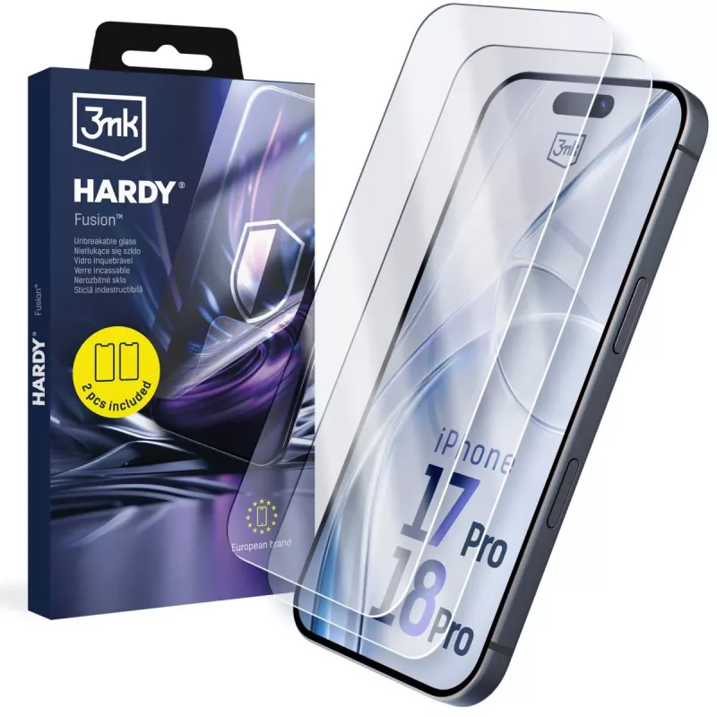 3mk Hardy Fusion Custodia per Apple iPhone 17 Pro / 18 Pro - trasparente nero