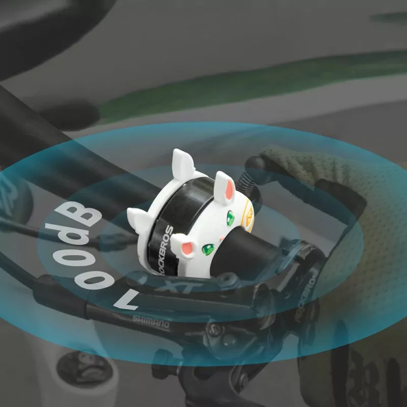 ROCKBROS Campanello per bici per bambini con motivo coniglietto bianco