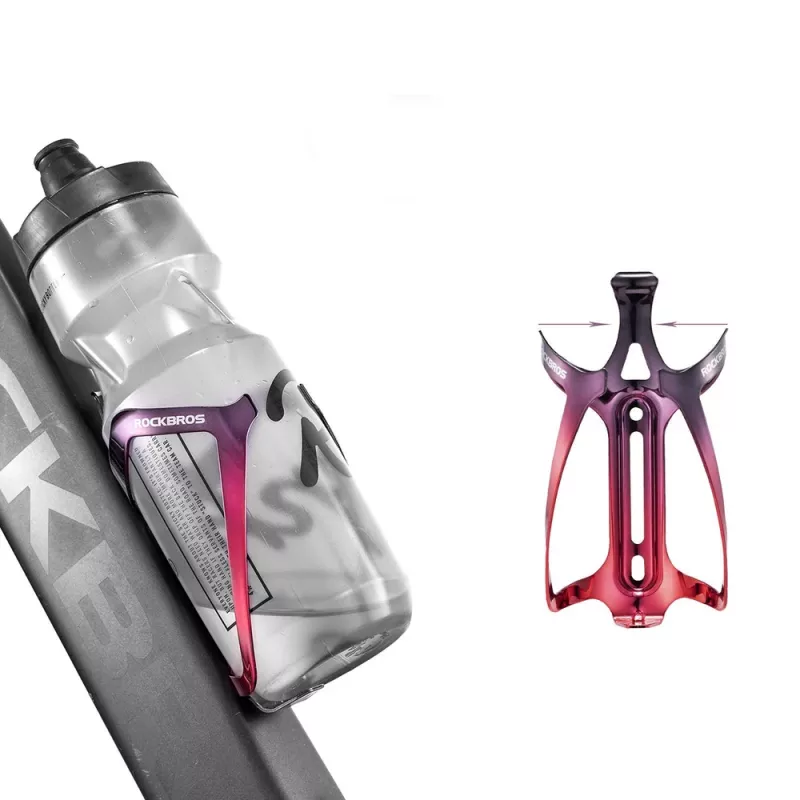 Rockbros RKL02 Portaborraccia per bici in alluminio - nero/rosso