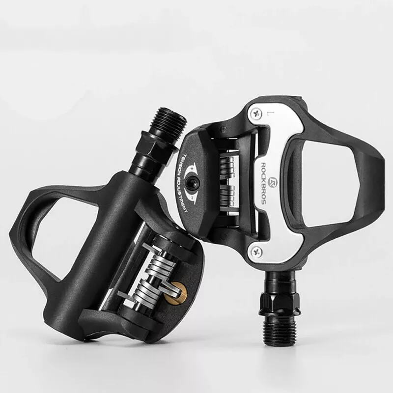 RockBros LP-R Tacchetti per scarpe da bici da corsa compatibili LOOK KEO - nero, float 6°, materiale composito in nylon, con materiale di montaggio