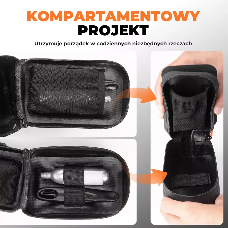 ROCKBROS AS-150 Borsa sottosella multifunzionale impermeabile con portaborraccia - nero