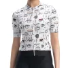 ROCKBROS maglia da ciclismo donna manica corta L - bianca