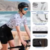 ROCKBROS maglia da ciclismo donna manica corta L - bianca