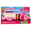 LEAN TOYS set da viaggio camper con rimorchio mobili per bambole accessori rosa