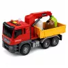 LEAN TOYS camion gru contenitore per la raccolta differenziata luci suoni rosso