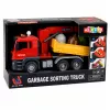 LEAN TOYS camion gru contenitore per la raccolta differenziata luci suoni rosso