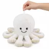 LEAN TOYS polpo peluche con tentacoli elastici, bianco, 50 cm