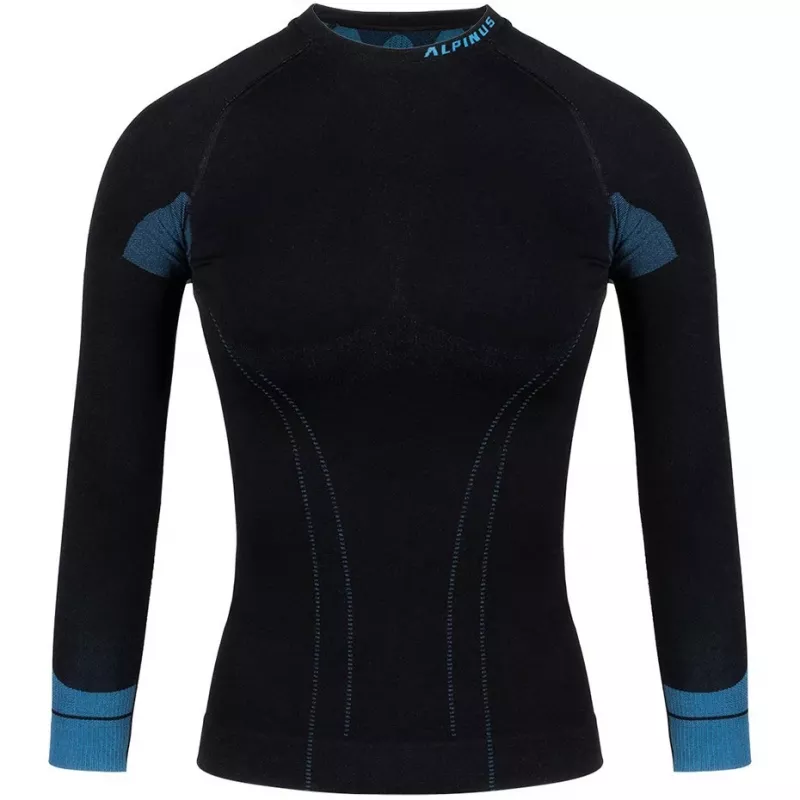 Alpinus Tactical Donna Felpa termoattiva baselayer nero-blu GT43210 taglia S