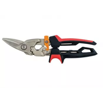 Fiskars PowerGear X Cesoia per lamiera per mancini, capacità di taglio 20 mm, lame rivestite PTFE, impugnature FiberComp