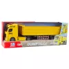 LEAN TOYS Camion da trasporto con rimorchio sollevabile, luci e suoni, giallo