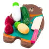 LEAN TOYS Set taglia verdure con tagliere e coltello, accessorio didattico per bambini