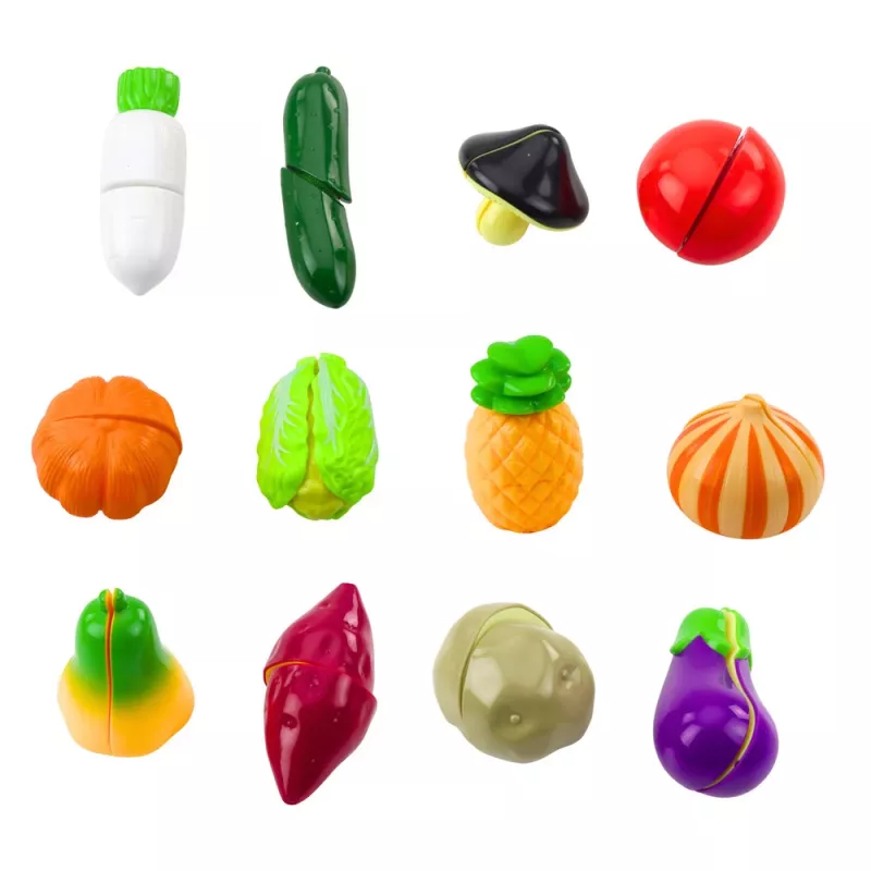 LEAN TOYS Set taglia verdure con tagliere e coltello, accessorio didattico per bambini