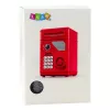 LEAN TOYS Salvadanaio elettronico cassaforte ATM con PIN per bambini, grigio