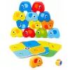 LEAN TOYS Torre degli elefanti gioco di abilità elefanti in equilibrio con carte colorate 46 pezzi