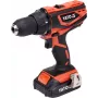 YATO Trapano avvitatore a percussione a batteria 18V 40Nm con batteria Li-Ion 2.0Ah e valigetta YT-82780